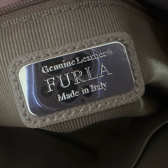 Furla Tan Beige Two Way Piper dome bag made from Saffiano leather - Picture 10 of 10